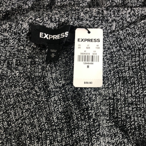 Express Women's Crew neck Sweater Black/White. Size M. - Picture 2 of 6